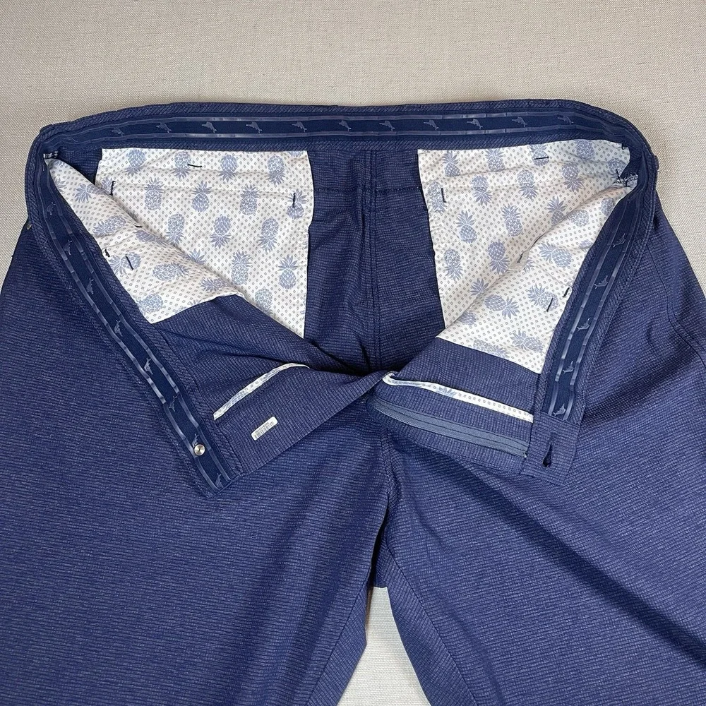 Tommy Bahama Pants Mens 44x30 Blue Bahama Coast Island Zone 5 Pocket Golf - Picture 4 of 15